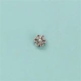 TrustDavis 925 Silver Flower Charm Separator Beads DIY Jewelry DZ671