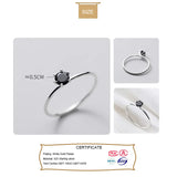 TrustDavis 925 Sterling Silver CZ Finger Ring For Women Wedding Party DA1380