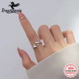 Real 925 Sterling Silver Dolphin Ring Office Lady Gift DG0142