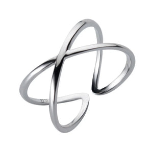 TrustDavis 925 Silver Ring Cross CZ Opening Finger Ring For Women Wedding Party