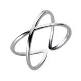 TrustDavis 925 Silver Ring Cross CZ Opening Finger Ring For Women Wedding Party