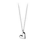 TrustDavis 925 Silver Geometric Heart Necklace For Women Fine Jewelry LB058