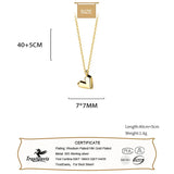 TrustDavis 925 Silver Geometric Heart Necklace For Women Fine Jewelry LB058