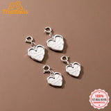 925 Sterling Silver Romantic Geometry Heart Pendant DIY Necklace Bracelet