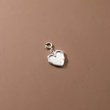 925 Sterling Silver Romantic Geometry Heart Pendant DIY Necklace Bracelet