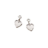 925 Sterling Silver Romantic Geometry Heart Pendant DIY Necklace Bracelet