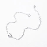 TrustDavis 925 Silver Heart Chain Bracelet For Daughter Gift