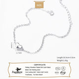 TrustDavis 925 Silver Heart Chain Bracelet For Daughter Gift