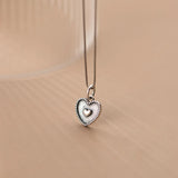 TrustDavis 925 Sterling Silver Heart Charm Pendant for DIY Necklace