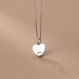 TrustDavis 925 Sterling Silver Heart Charm Pendant for DIY Necklace