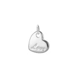 TrustDavis 925 Silver Heart Love Charm Pendant For Necklace DIY Jewelry
