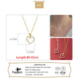 TrustDavis 925 Silver Heart Necklace CZ S925 Jewelry