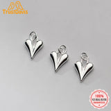 TrustDavis 925 Sterling Silver Heart Pendant Necklace DIY Jewelry HY948