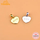 TrustDavis 925 Silver Heart Pendant DIY Necklace HY566