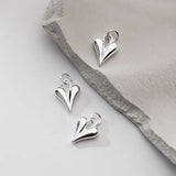 TrustDavis 925 Sterling Silver Heart Pendant Necklace DIY Jewelry HY948
