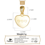 TrustDavis 925 Silver Heart Pendant DIY Necklace HY566