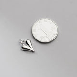 TrustDavis 925 Sterling Silver Heart Pendant Necklace DIY Jewelry HY948
