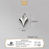 TrustDavis 925 Sterling Silver Heart Pendant Necklace DIY Jewelry HY948