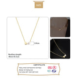 TrustDavis 925 Silver Heart Pearl Choker Necklace, Gift for Her, DB1404