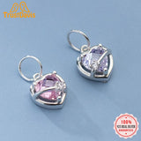 TrustDavis 925 Silver Heart Zircon Pendant DIY Jewelry