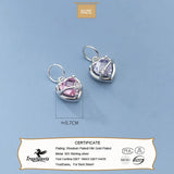 TrustDavis 925 Silver Heart Zircon Pendant DIY Jewelry