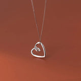 TrustDavis 925 Silver Heart Charm Pendant DIY Jewelry HY434