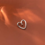 TrustDavis 925 Silver Heart Charm Pendant DIY Jewelry HY434
