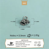 TrustDavis 925 Sterling Silver Orchids Pendant DIY Necklace