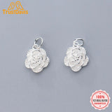 TrustDavis 925 Sterling Silver Romantic Rose Flower Pendant Necklace