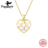 925 Silver Heart Necklace, Romantic Fine Jewelry for Women