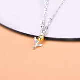 Real 925 Silver Rose Flower Pendant DIY Necklace Bracelet Accessories