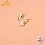 Real 925 Silver Rose Flower Pendant DIY Necklace Bracelet Accessories