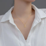 925 Silver Rose Flower Pendant Necklace For Women Zircon Jewelry