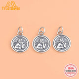 TrustDavis 925 Silver Angel Pendant for DIY Necklace Bracelet