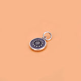 Davis 925 Sterling Silver Sunflower Charm Pendant