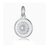 Davis 925 Sterling Silver Sunflower Charm Pendant