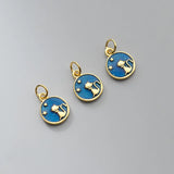 925 Sterling Silver Glaze Cat Pendant for DIY Necklace