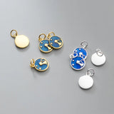 925 Sterling Silver Glaze Cat Pendant for DIY Necklace