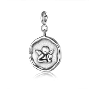 TrustDavis 925 Sterling Silver Angel Pendant DIY Necklace