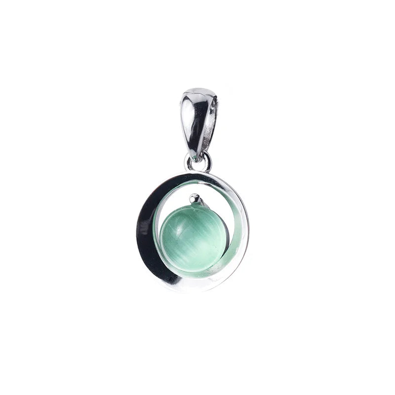 TrustDavis 925 Silver Opal Pendant Necklace Accessories