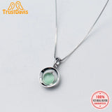 TrustDavis 925 Silver Opal Pendant Necklace Accessories