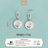 925 Sterling Silver Tulips Flower Pendant DIY Necklace for Women