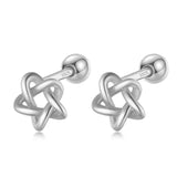 925 Silver Screw Stud Earrings Star Beads Wedding Jewelry