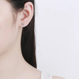 925 Silver Screw Stud Earrings Star Beads Wedding Jewelry