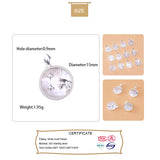 TrustDavis 925 Sterling Silver Shells Constellation Charm Pendant