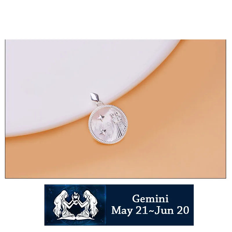 TrustDavis 925 Sterling Silver Shells Constellation Charm Pendant