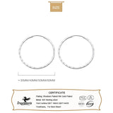 TrustDavis 925 Sterling Silver Hoop Earrings for Women Elegant Jewelry