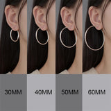 TrustDavis 925 Sterling Silver Hoop Earrings for Women Elegant Jewelry