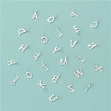 925 Sterling Silver 26 Letter Pendant DIY Accessories for Women