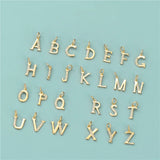 925 Sterling Silver 26 Letter Pendant DIY Accessories for Women